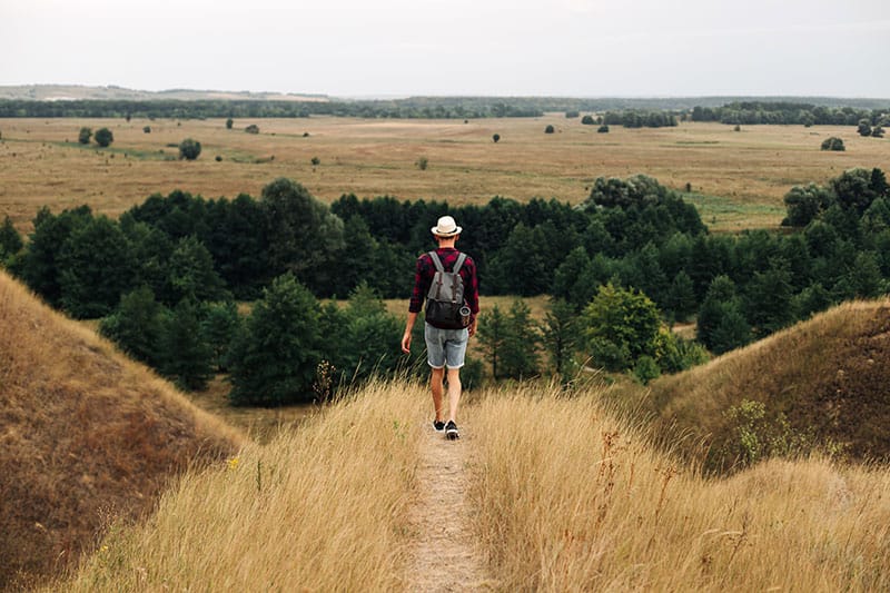 Man Walking In The Countryside