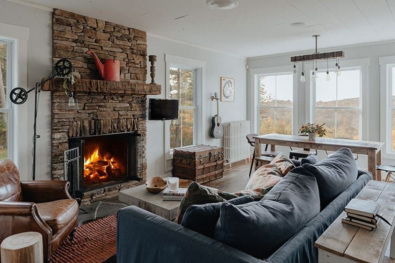 Living Room With An Open Fire