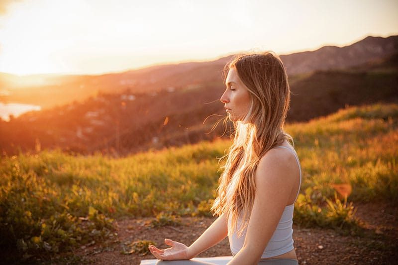 Woman Practising Yoga